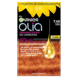 Garnier Olia Bold Permanent No Ammonia Hair Dye Intense Copper 7.40 Brunette Sainsburys   