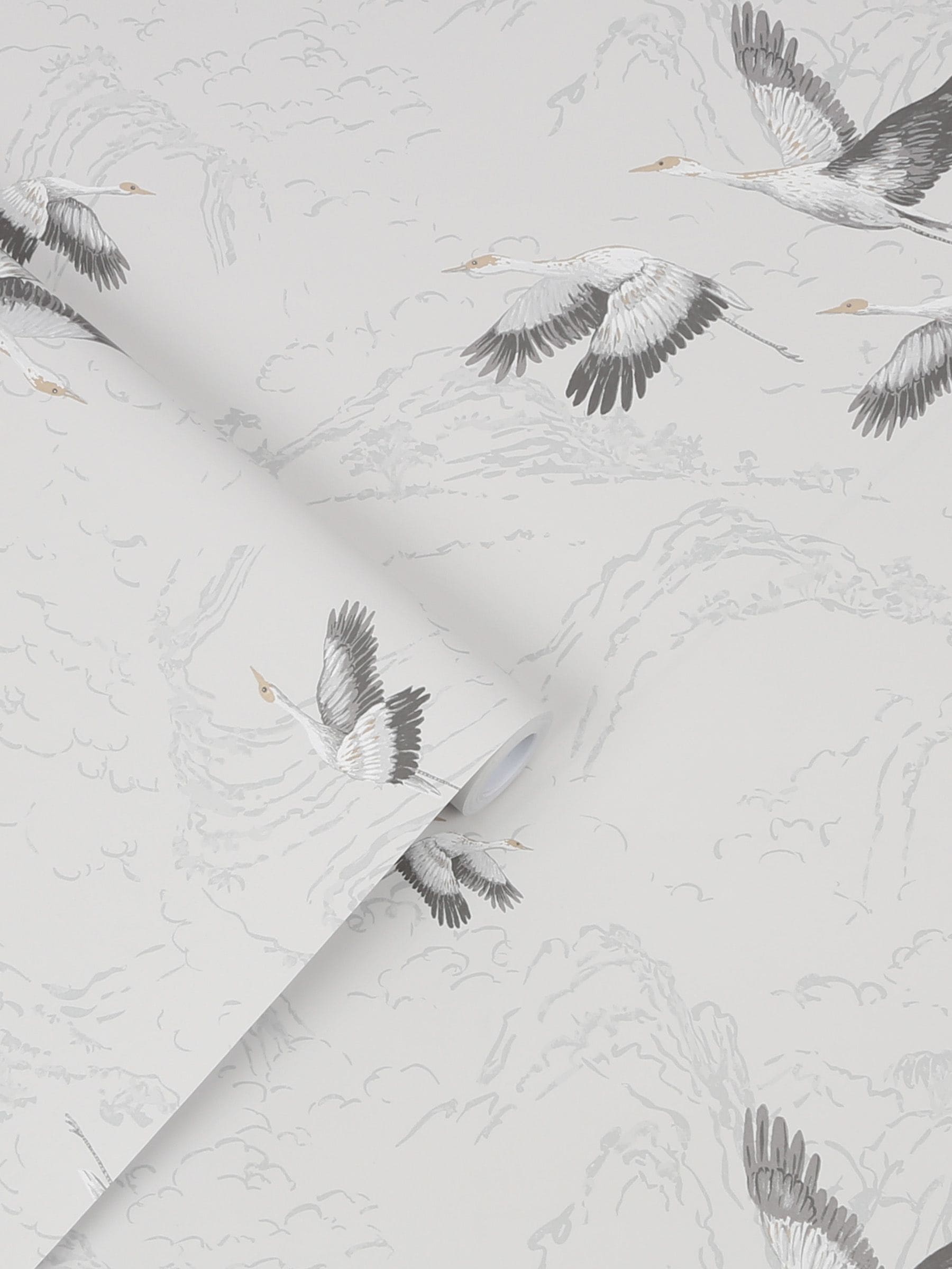 Laura Ashley Silver Animalia wallpaper 10m, UK version