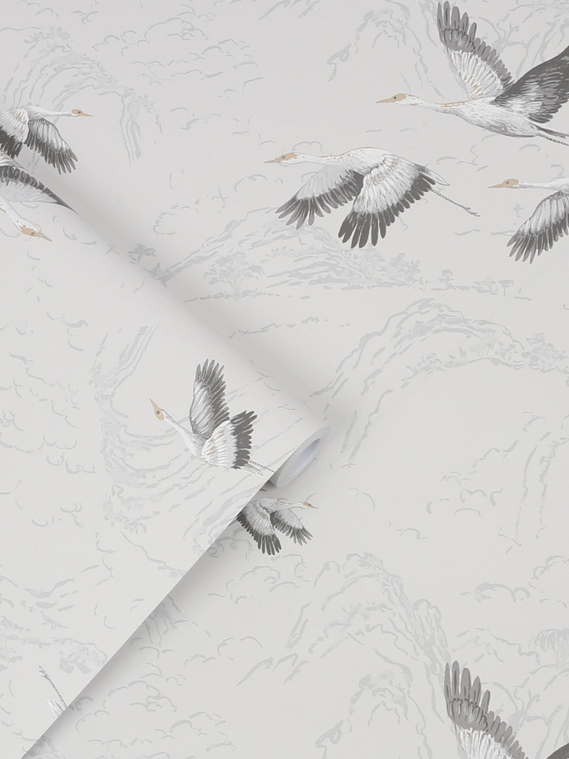 Laura Ashley Silver Animalia wallpaper 10m, UK version