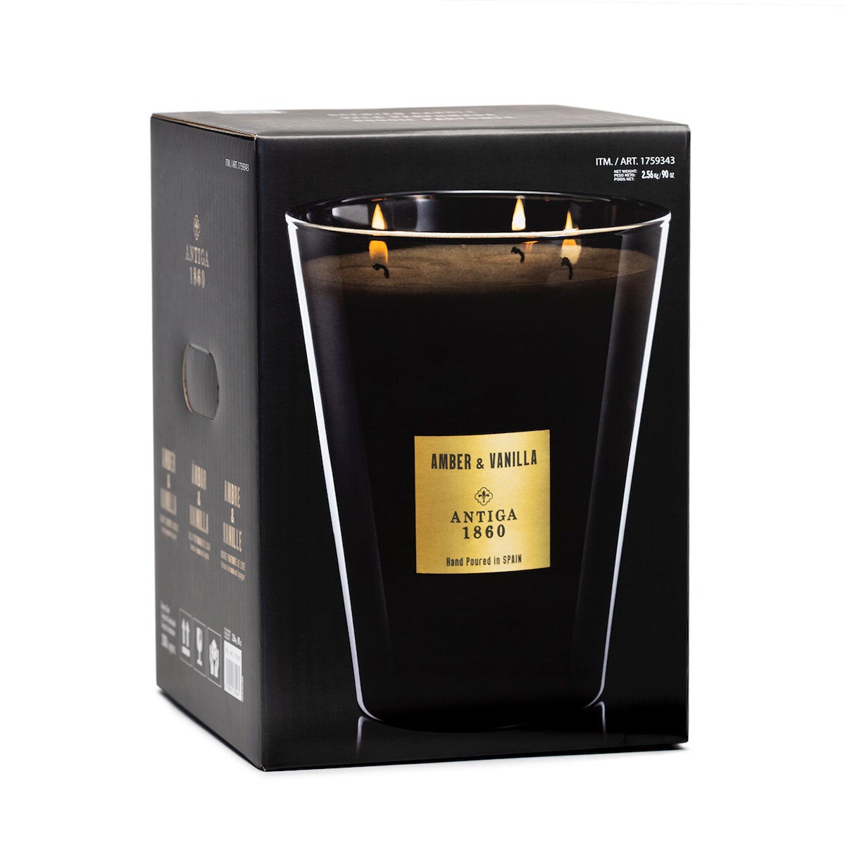 Antiga 1860 3 Wick Candle in Amber Vanilla