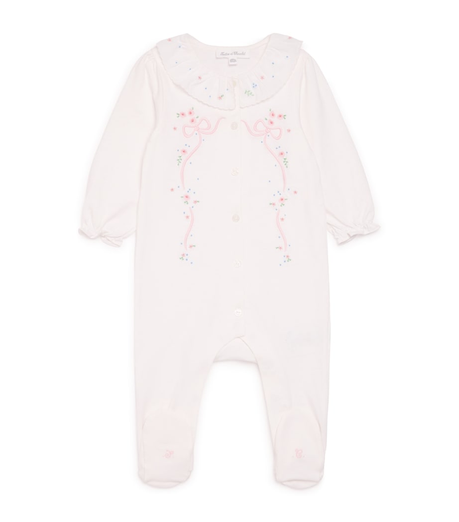 Tartine et Chocolat cotton frill-collar all-in-one 0-24 months (British brand)