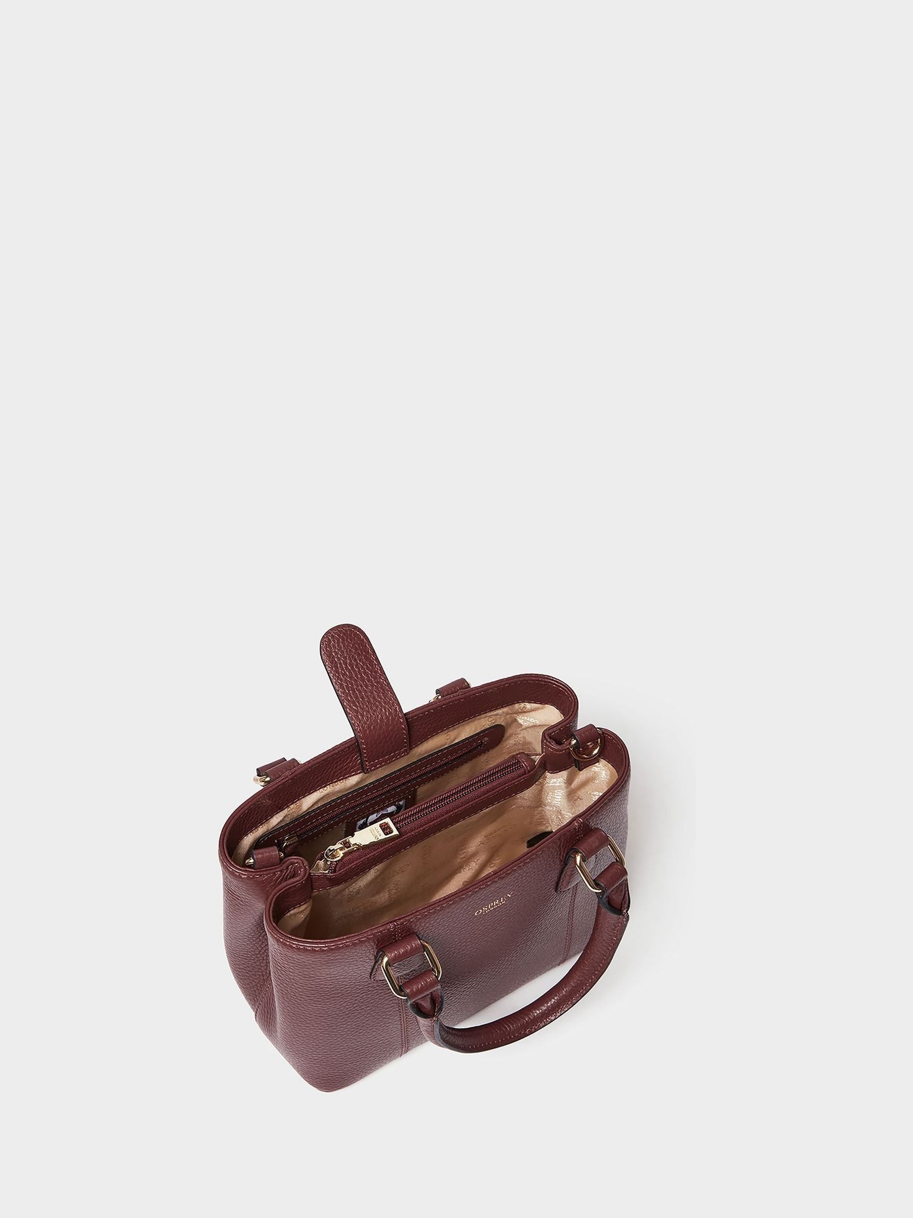 Osprey London Mini Adaline white leather grab bag (British brand)