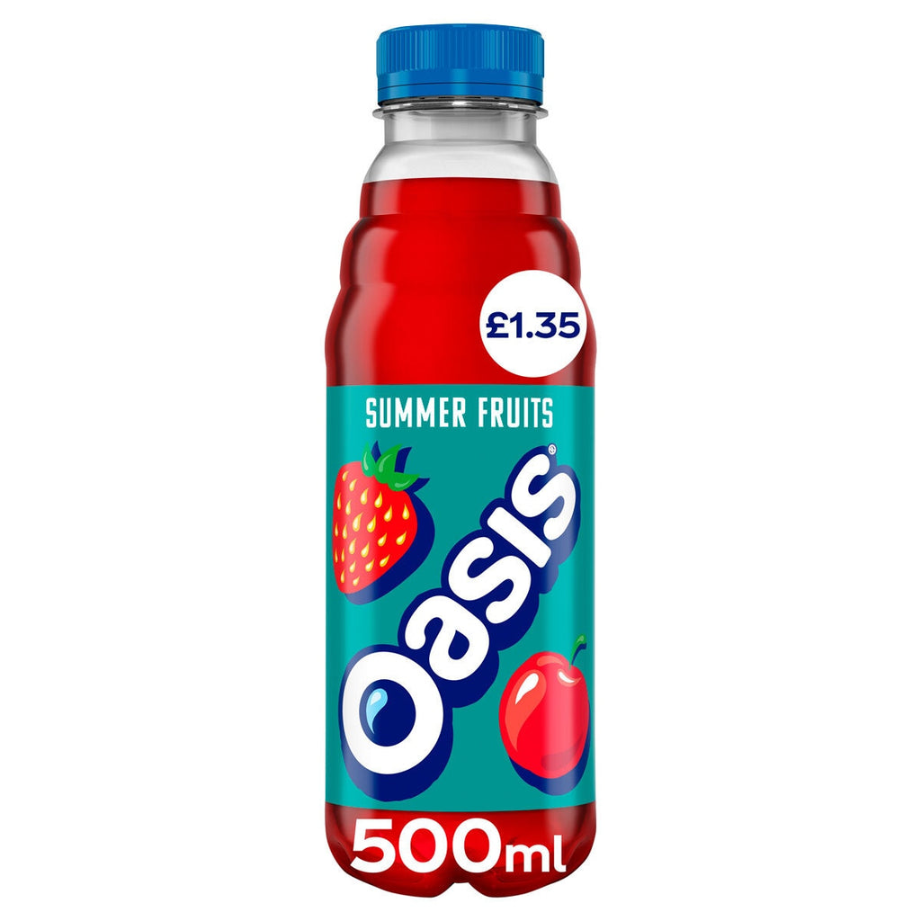 Oasis Summer Fruits PMP £1.35, 12 x 500ml