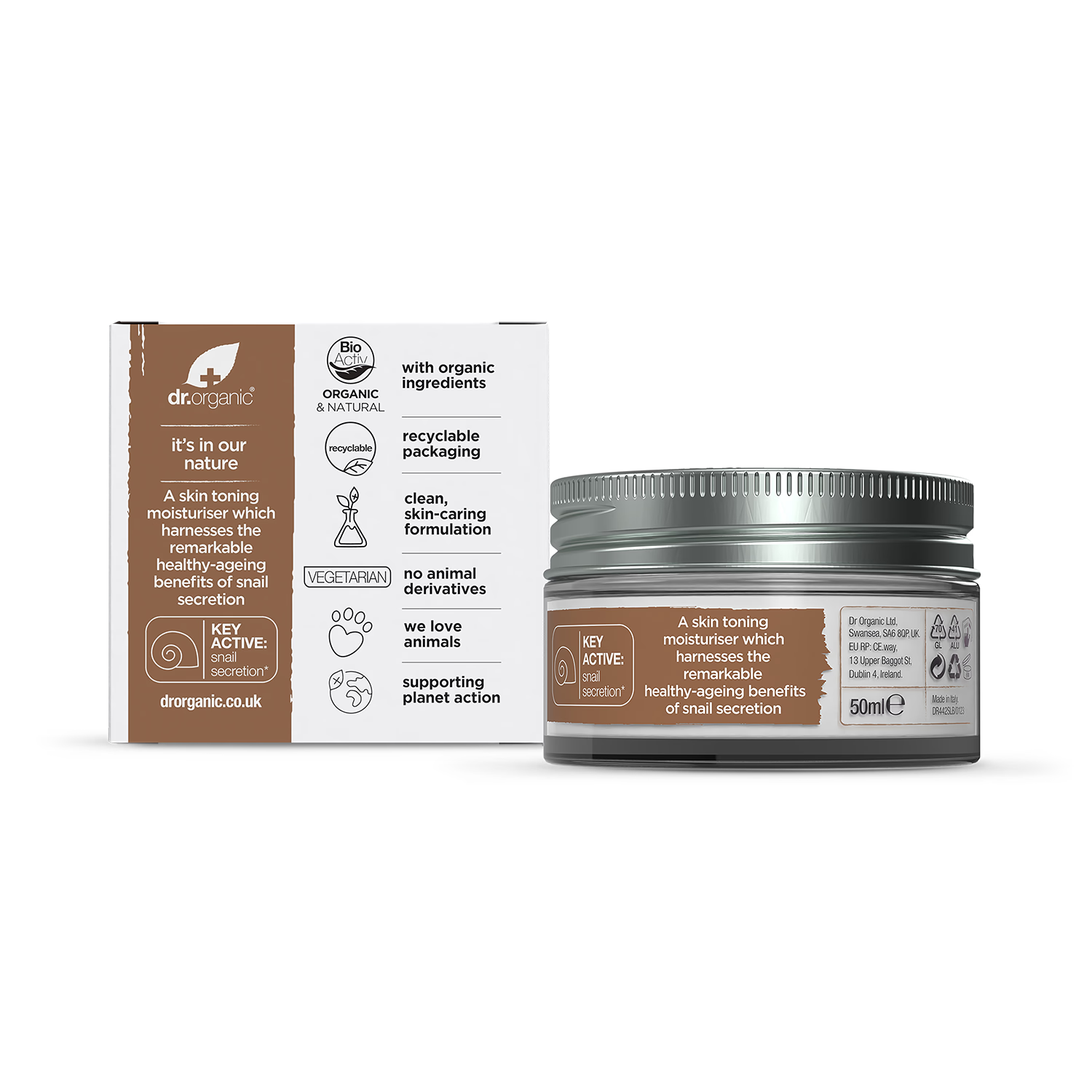 Dr Organic snail gel cream 50ml - British product