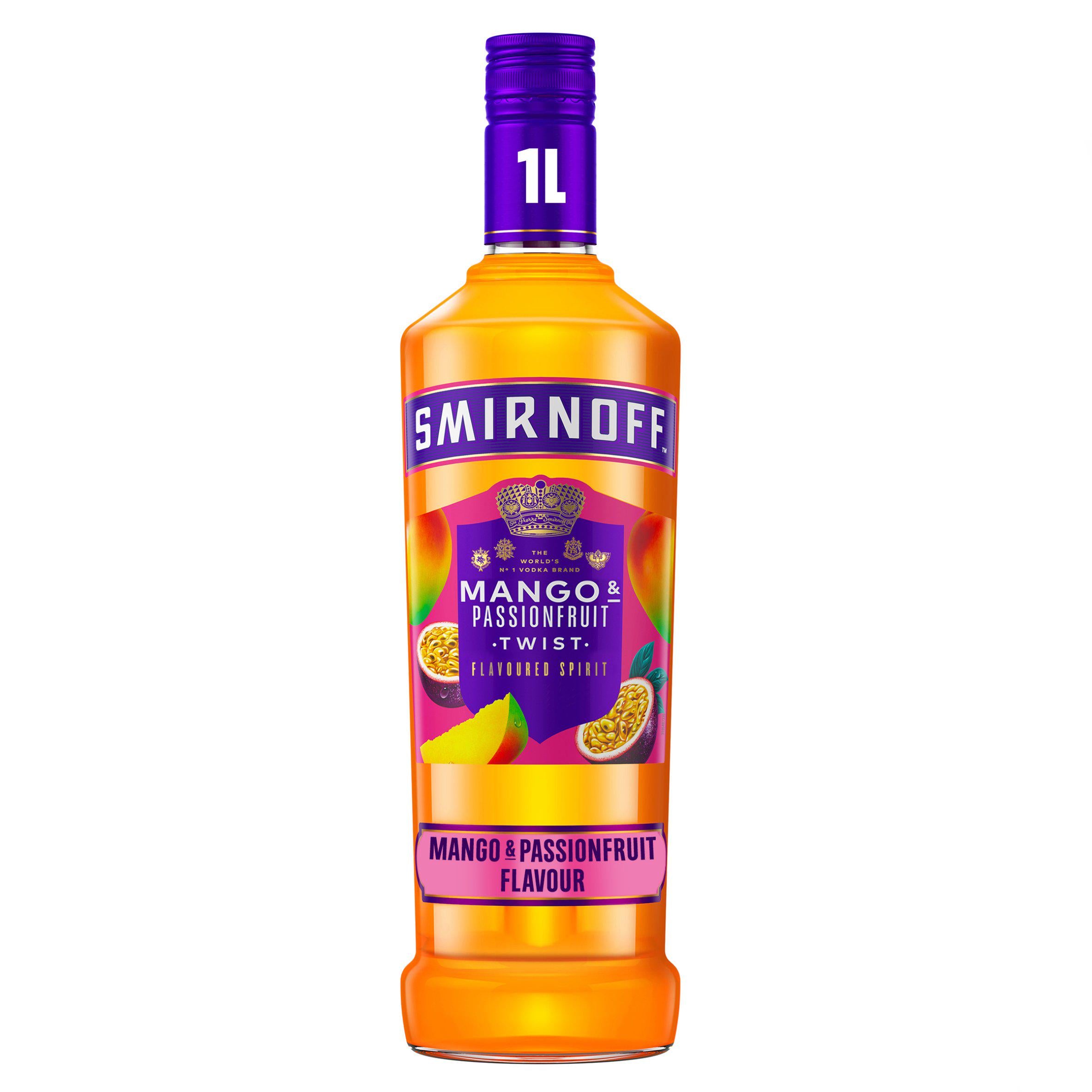 Smirnoff Mango & Passionfruit Flavoured Vodka 37.5% vol 1L Bottle GOODS ASDA   