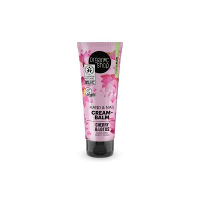 Superdrug Organic Shop Hand & Nail Cream Cherry & Lotus 75ml- Buy online at McGrocer