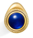 Cartier ballpoint pen with palladium detailing and blue resin cabochon - British product