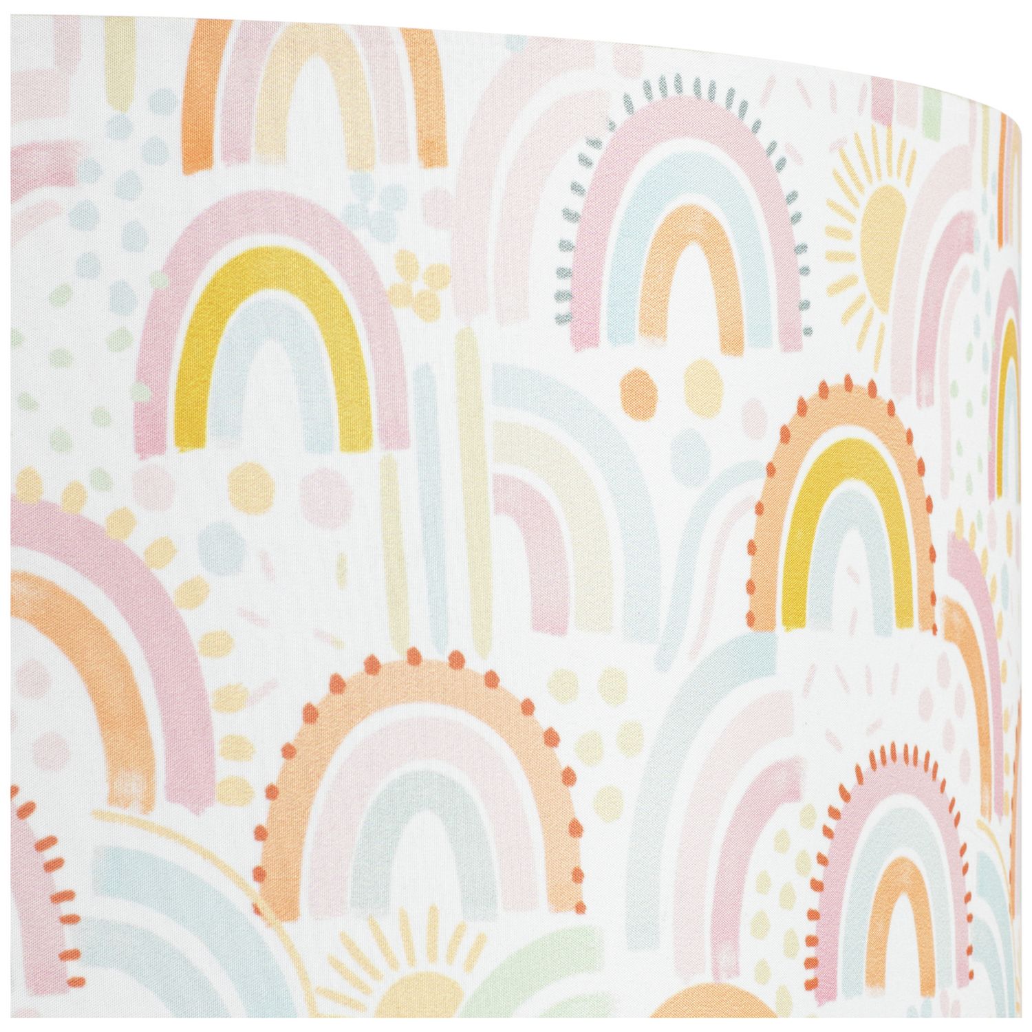 Habitat Kids Rainbow Printed Lampshade Fabric Drum Shade 35cm, UK version
