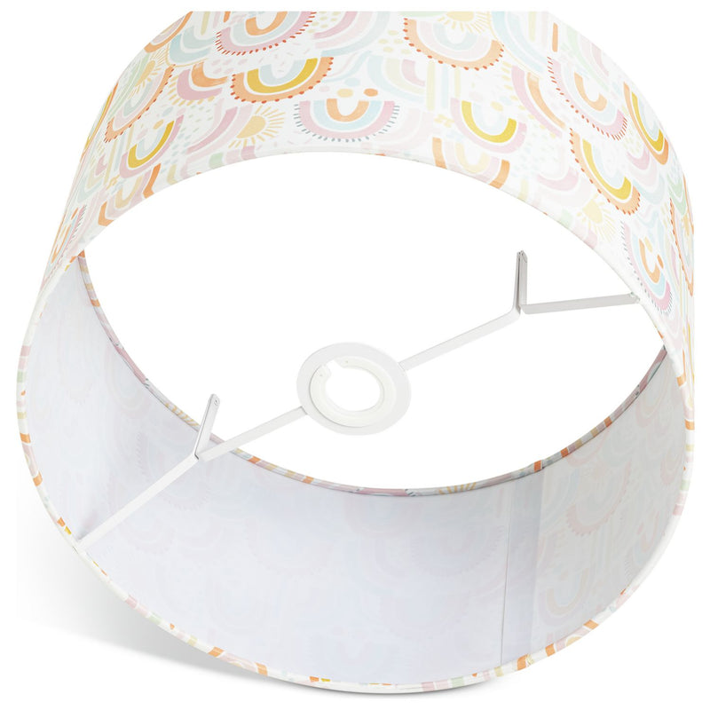 Habitat Kids Rainbow Printed Lampshade Fabric Drum Shade 35cm, UK version