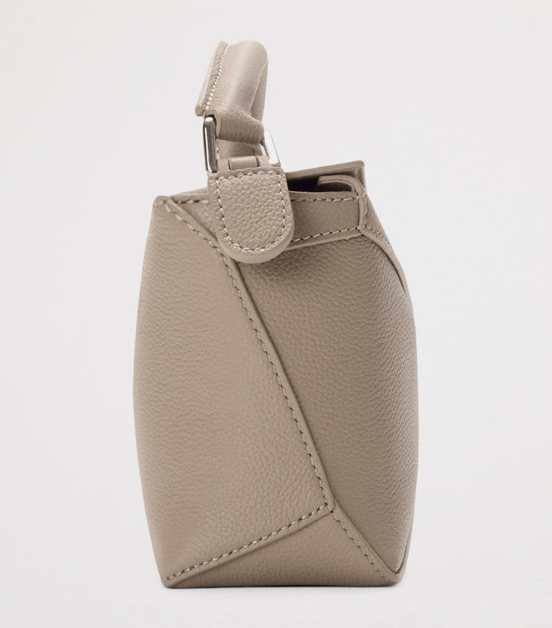 LOEWE Mini Puzzle Edge top-handle bag in calfskin, imported from the UK
