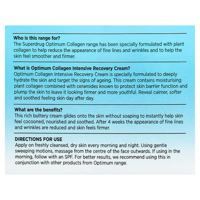 Superdrug Superdrug Collagen Intensive Recovery Cream Moisturiser 50ml- Buy online at McGrocer
