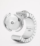 MARLI New York mini white gold diamond hoop earrings (British brand)