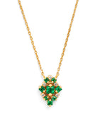 Suzanne Kalan diamond and emerald necklace in yellow gold, UK version