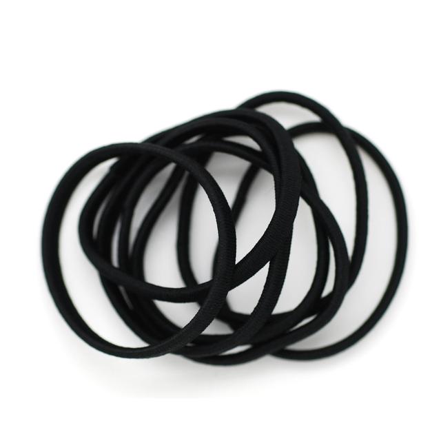 Flat Snag Free Hair Bands Black   8 per pack