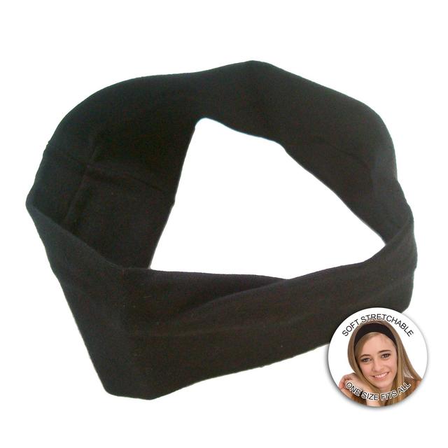 Basicare Black Cotton Headband super stretchy one size fits all