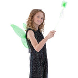 Smiffys butterfly wings and wand green - British product