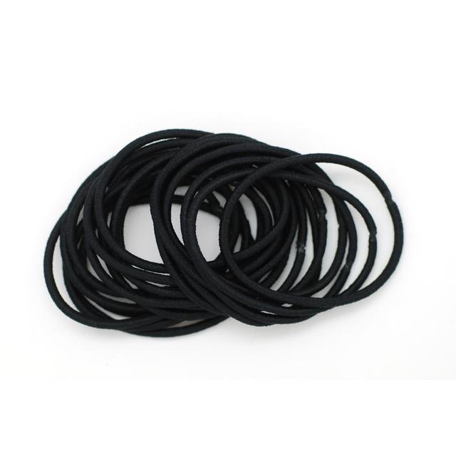 Thin Snag Free Hair Bands Black   20 per pack