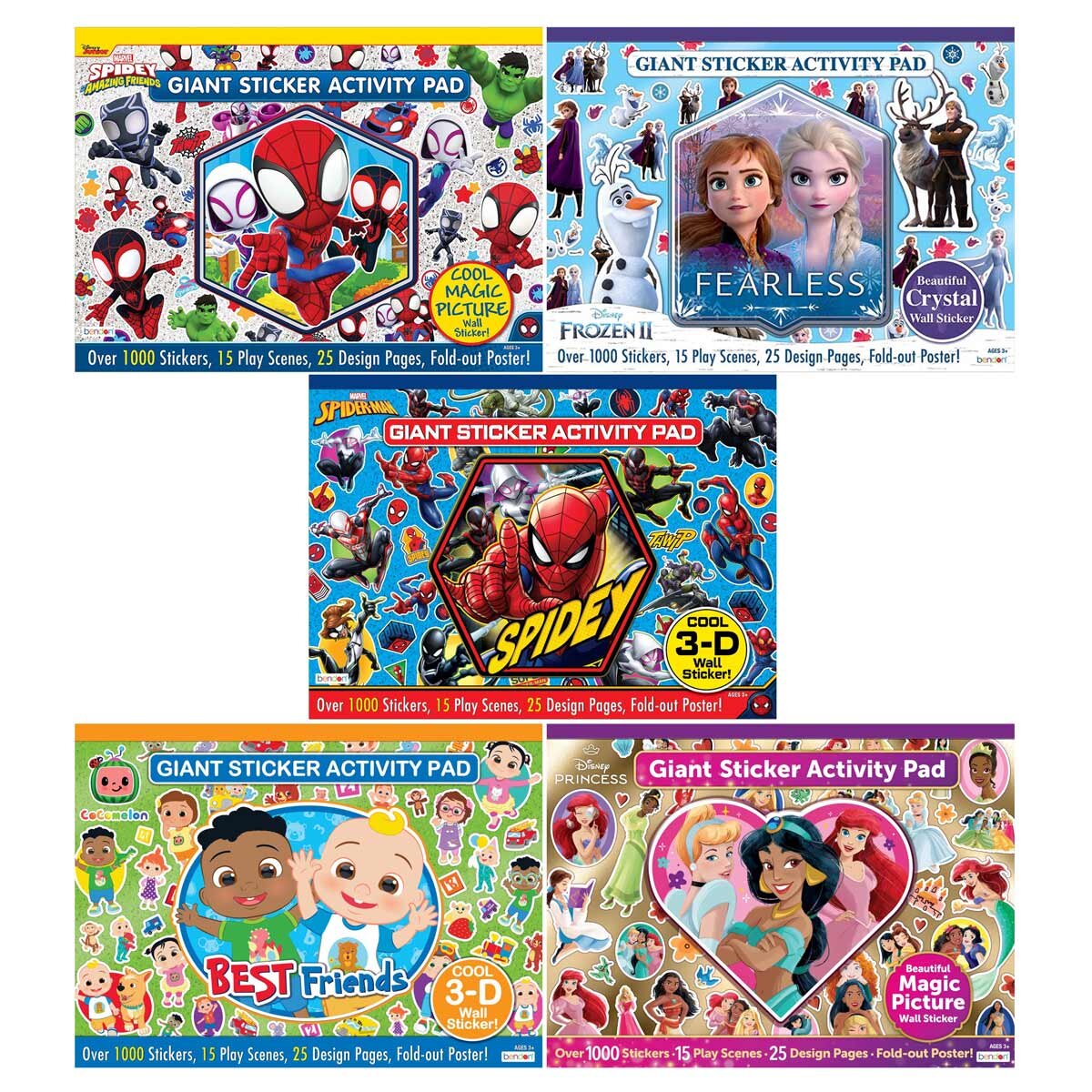 Cocomelon giant activity sticker pad in 5 options, UK version