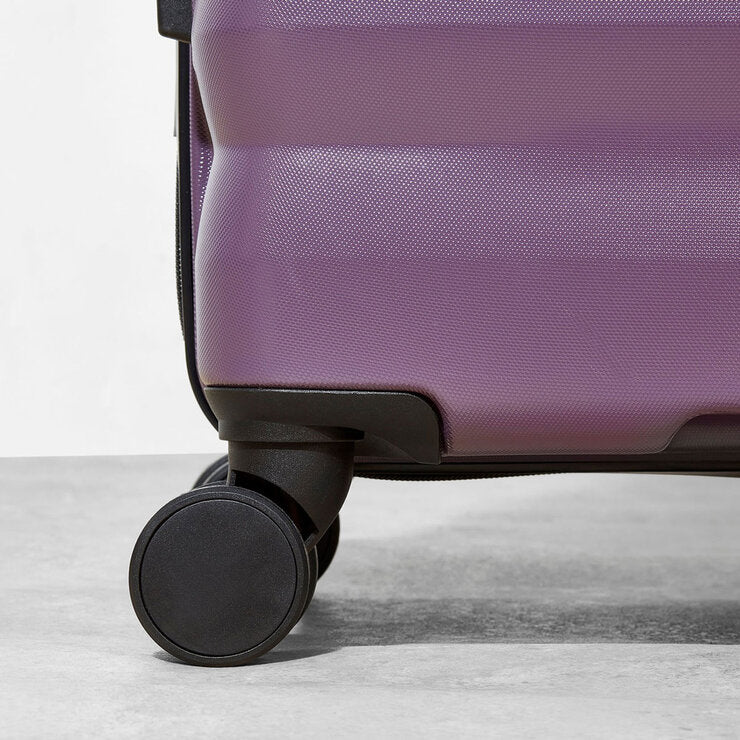 Rock 3 piece hardside luggage set in purple, imported from the UK