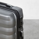 Rock 3 piece hardside luggage set in charcoal, imported from the UK