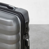 Rock 3 piece hardside luggage set in charcoal, imported from the UK