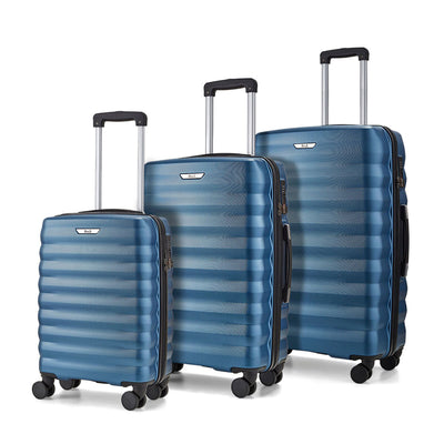 Costco UK Rock Berlin 3 Piece Hardside Luggage Set in Blue- Buy online at McGrocer