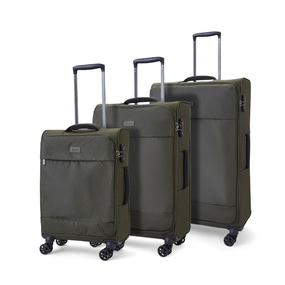 Rock Paris 3 Piece Softside Luggage Set
