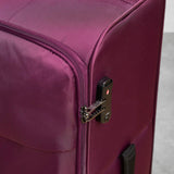 Rock Paris 3 piece softside luggage set in purple, imported from the UK