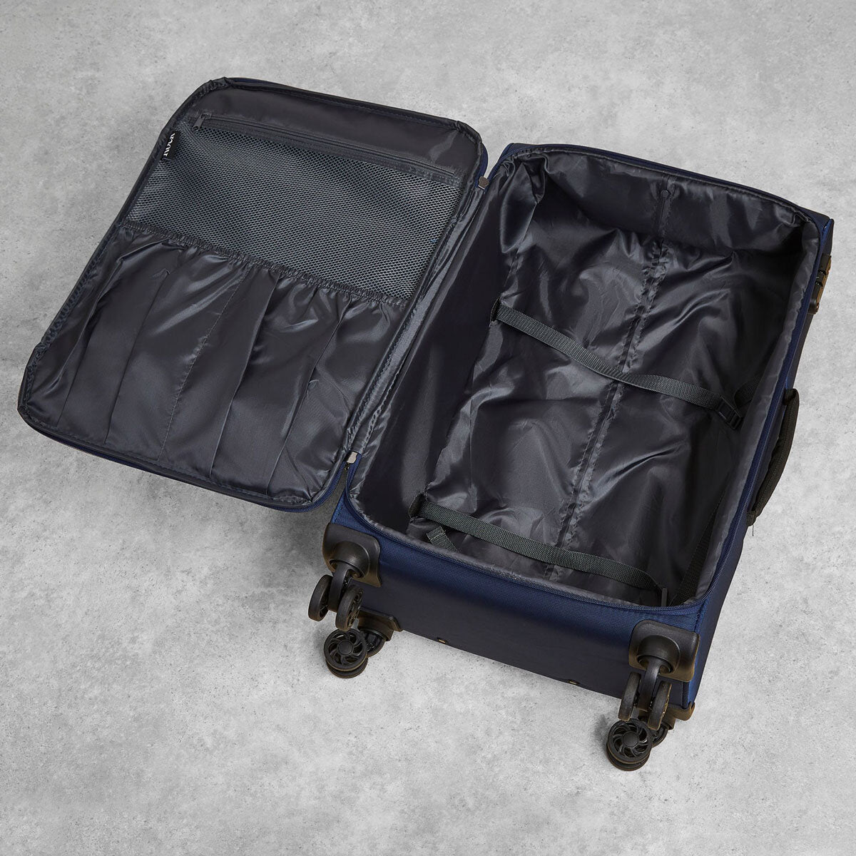 Rock 3 piece softside luggage set in navy, UK version