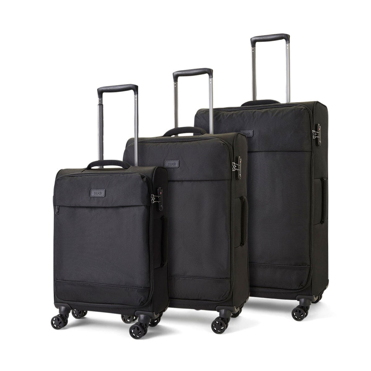Rock Paris softside luggage set cabin medium large, four colours - British product