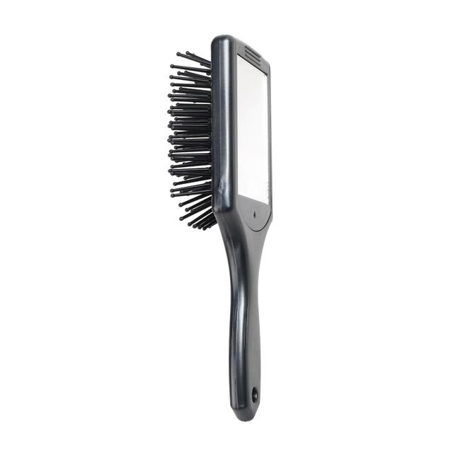 Compact Cushioned Hairbrush With Mirror GOODS M&S   