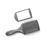 Compact Cushioned Hairbrush With Mirror GOODS M&S   