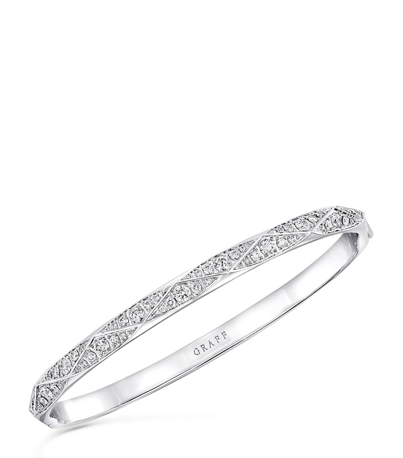 Graff white gold diamond bangle 4mm (British brand)