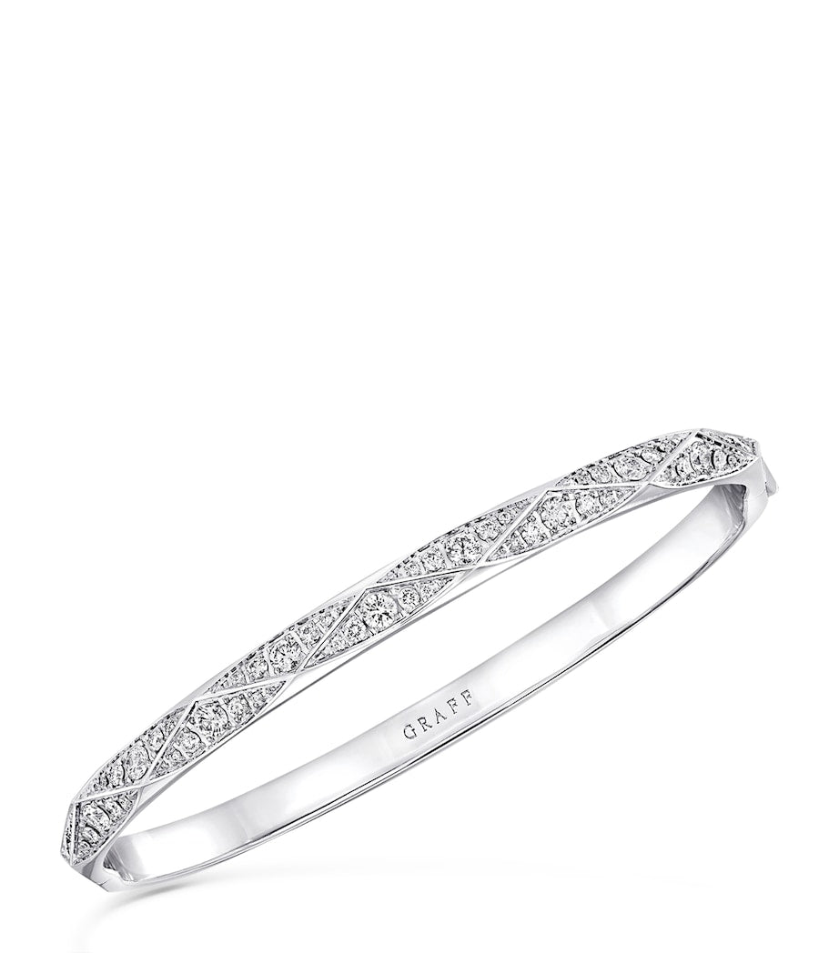 Graff white gold diamond bangle 4mm (British brand)