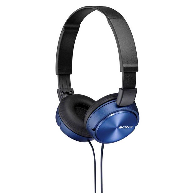 Sony ZX310 on-ear headphones blue (British brand)