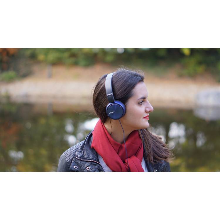 Sony ZX310 on-ear headphones blue (British brand)