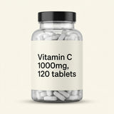 Holland & Barrett Vitamin C supplement 1000mg 120 tablets, imported from the UK