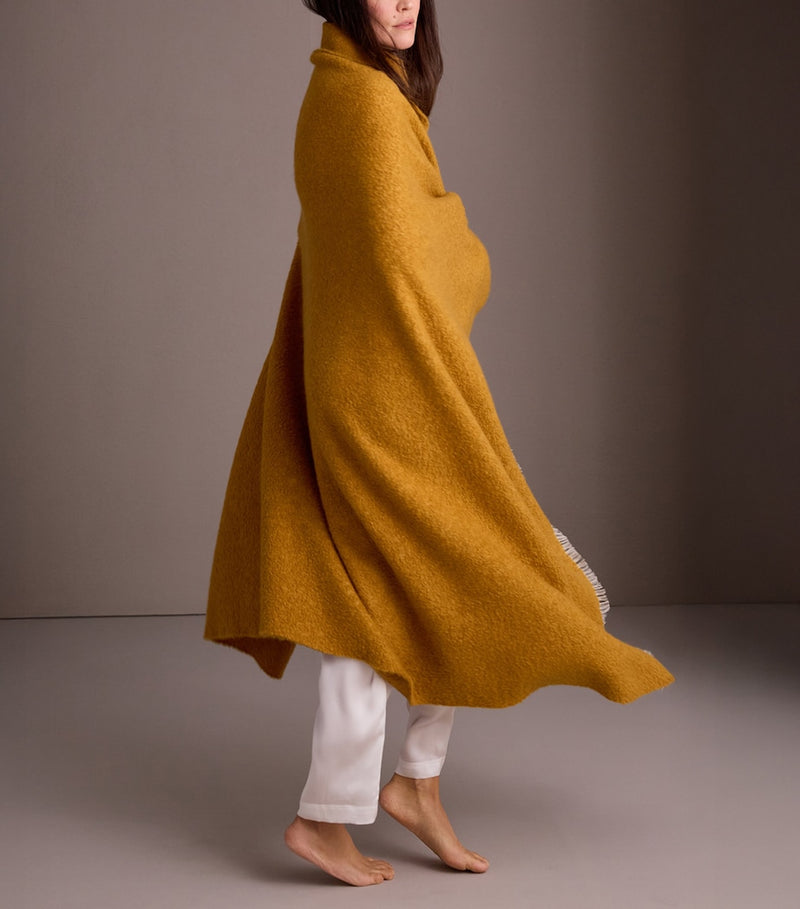 Frette cashmere bouclé throw 130cm x 180cm, imported from the UK
