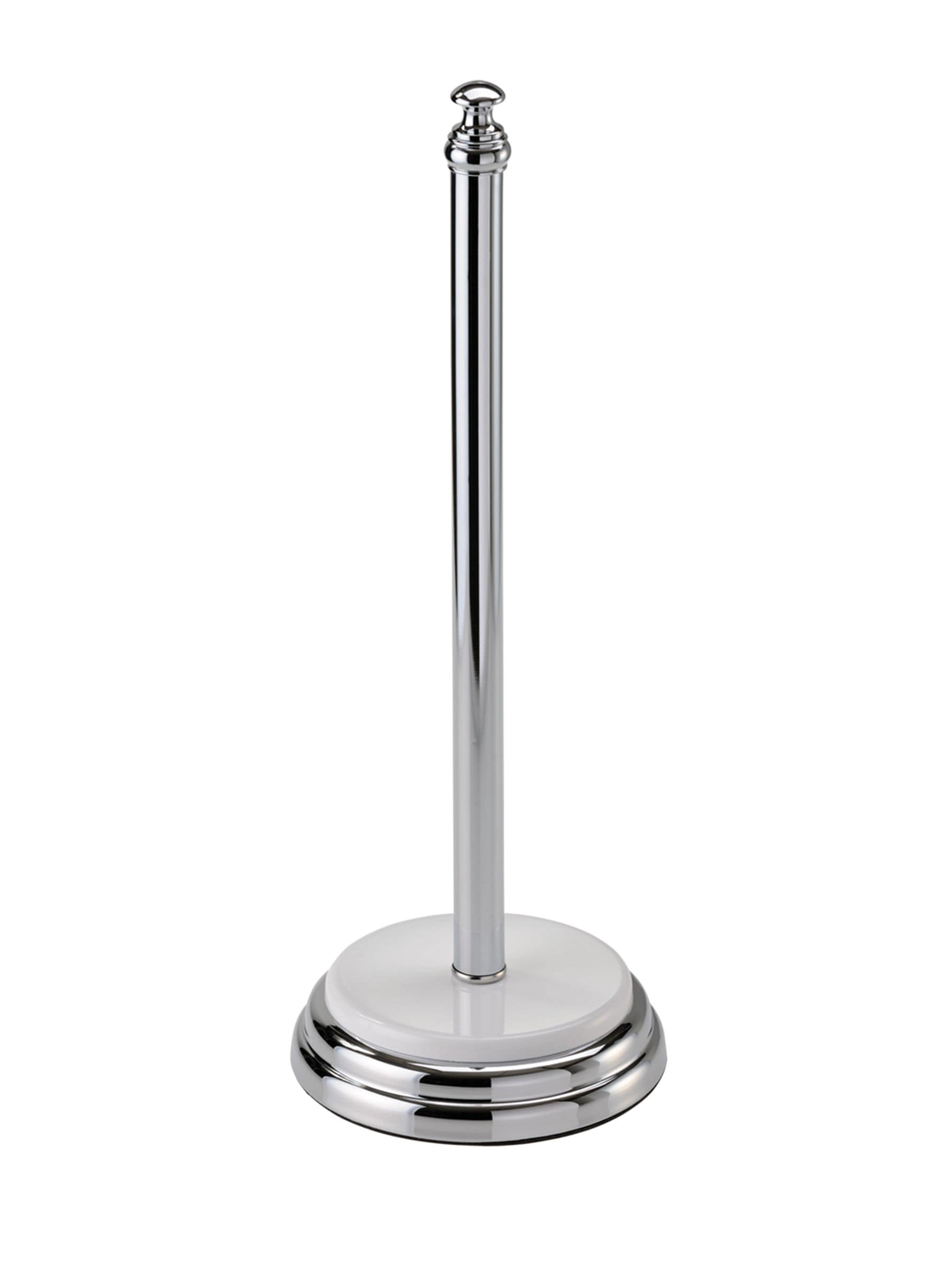 Showerdrape White Opera freestanding toilet roll holder 44cm tall (British brand)