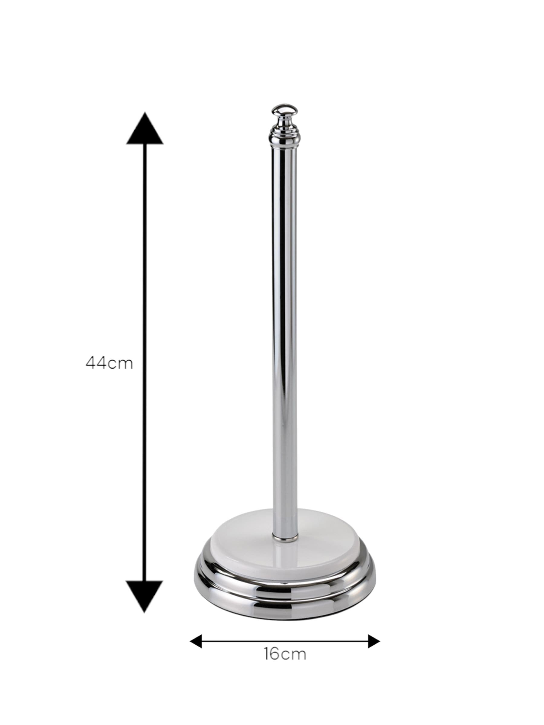 Showerdrape White Opera freestanding toilet roll holder 44cm tall (British brand)