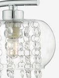 Dar Lighting Elma wall light in silver polished chrome, UK version
