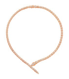 Bvlgari Serpenti Viper rose gold diamond necklace 34cm (British brand)