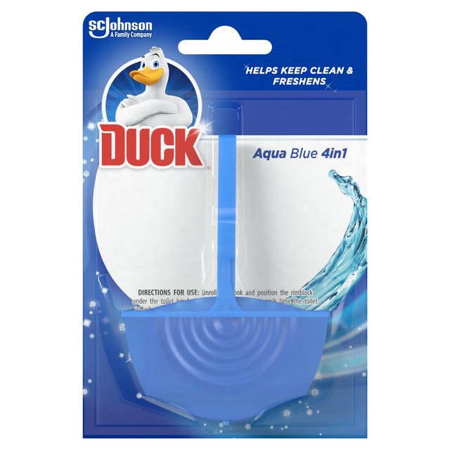 Duck Aqua Blue Toilet Rim Block Holder   36g GOODS M&S   