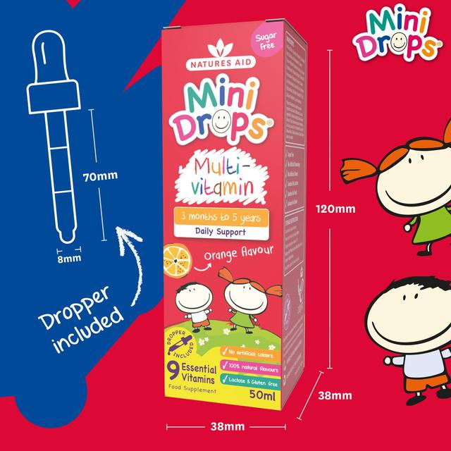 Natures Aid Mini Drops Multivitamin for Infants & Children   50ml GOODS M&S   