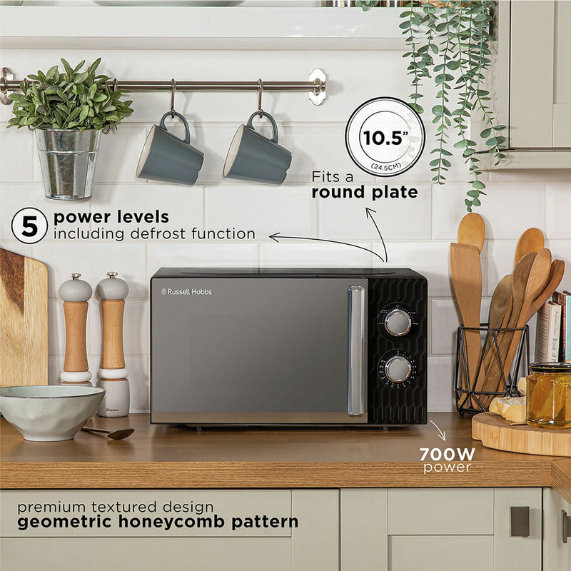 Russell Hobbs Honeycomb microwave 700W 17L black, UK version