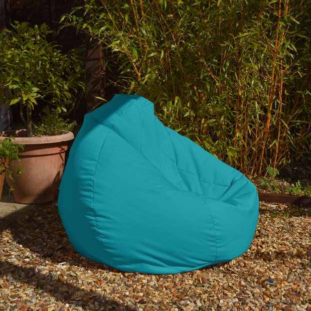 rucomfy turquoise indoor outdoor bean bag 110x80x80cm, imported from the UK