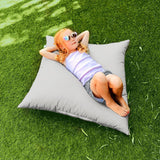 rucomfy large floor cushion light grey 70x70x15cm, imported from the UK