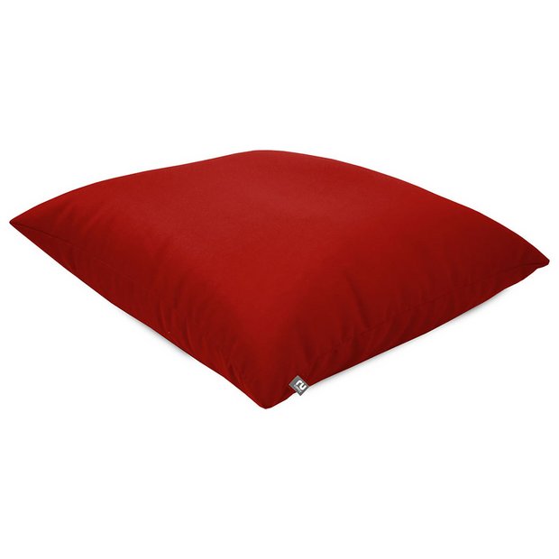 rucomfy red large floor cushion, imported from the UK