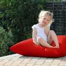 rucomfy red large floor cushion, imported from the UK