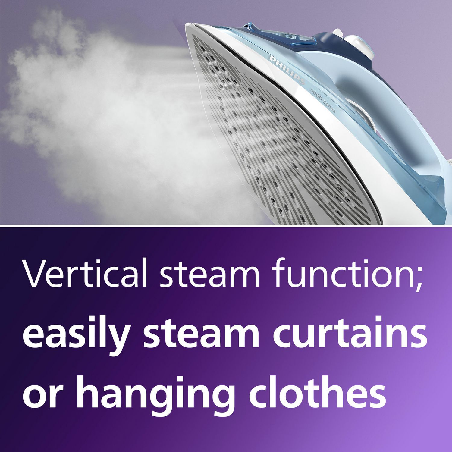 Philips Series 5000 SteamGlide Plus steam iron, imported from the UK